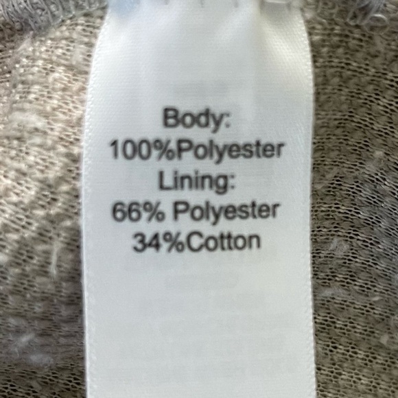 MAURICES, COWL NECK, SHERPA PULLOVER. LIGHT GREY WITH PLAID COWL. SIZE L - Picture 8 of 8